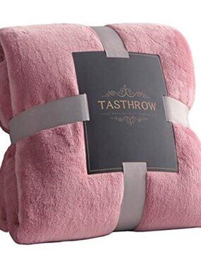 Pink Flannel Fleece Throw Blanket 70in Plush Soft Cozy Warm Lightweight Sofa Bed